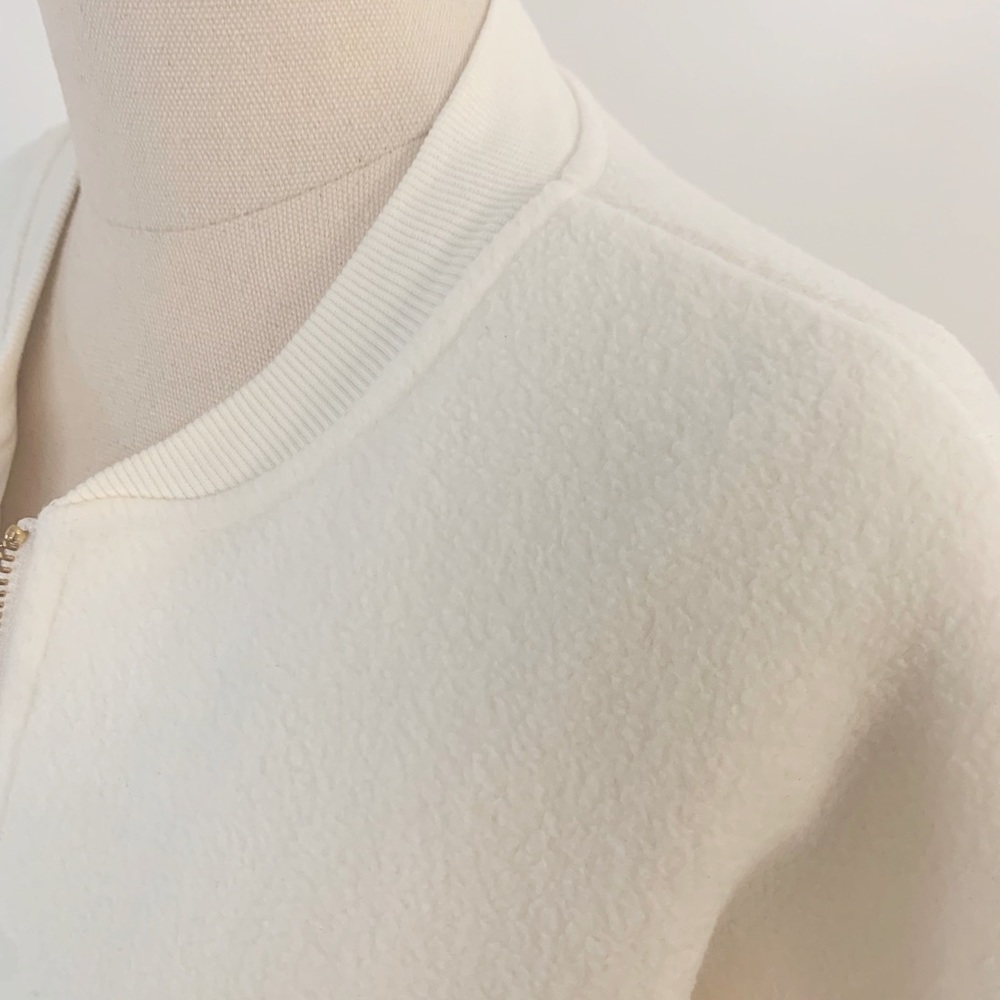 Gymshark x Whitney Simmons Reversible Oversized Jacket Coat White Sherpa Size XS - Picture 3 of 9